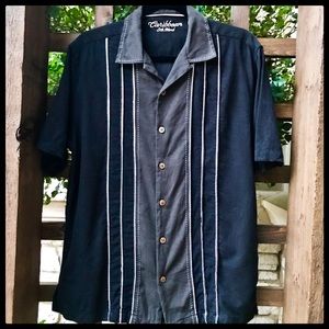 Caribbean Silk-Blend Men’s Button-Down Shirt NWOT